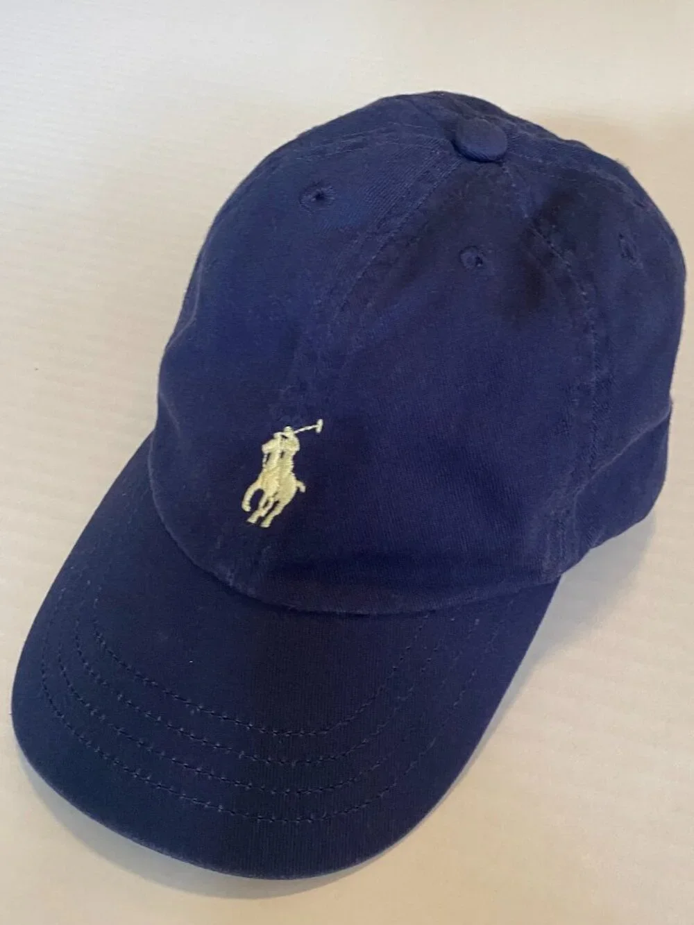 Polo Ralph Lauren Boys 4-7 Navy Baseball Cap Hat EUC